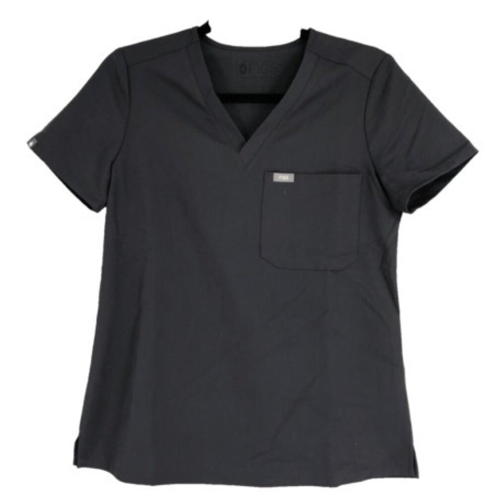 Figs Catarina Scrub Top - CHARCOAL - Size Small